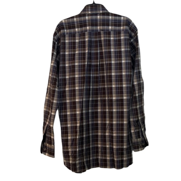 Daniel Cremieux Signature Collection Button Front Men's Shirt Non-Iron Brown - Picture 2 of 9
